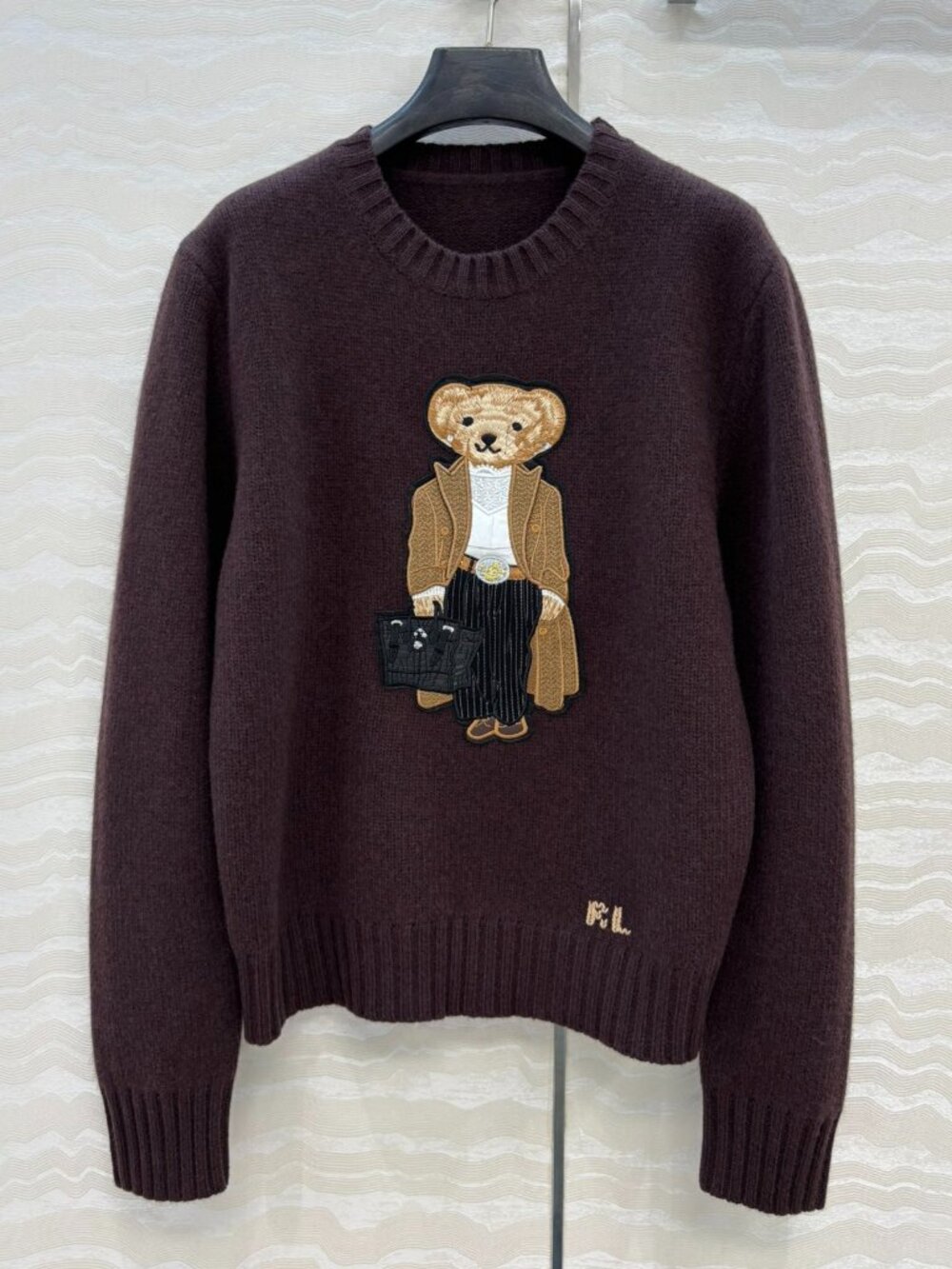 Polo Ralph Lauren Gentleman Polo Bear Crew Neck Knit Sweater